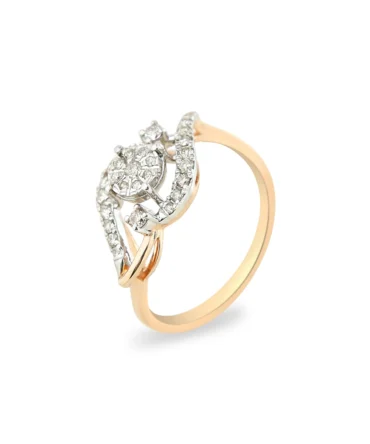 A gold diamond ring