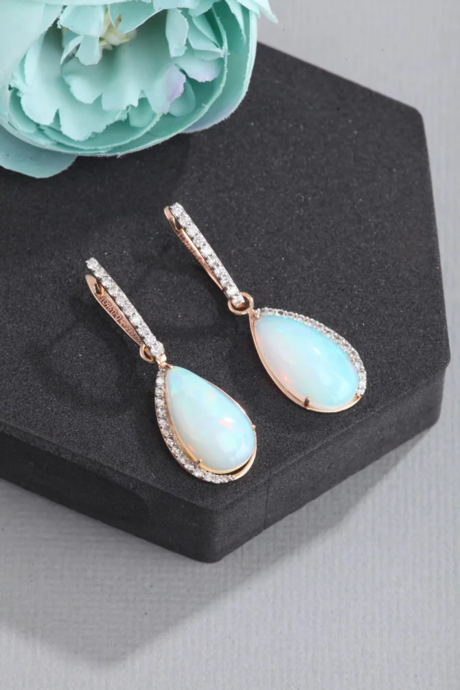 Aqua Chalcedony Earrings