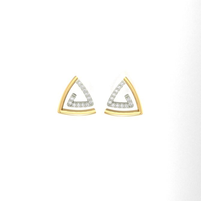 Trianglular Elegance Diamond Earrings