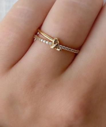 Infinite Love Knot Radiance Ring