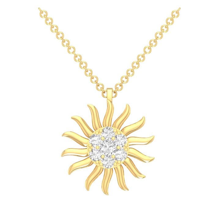 Golden Sunray Pendant