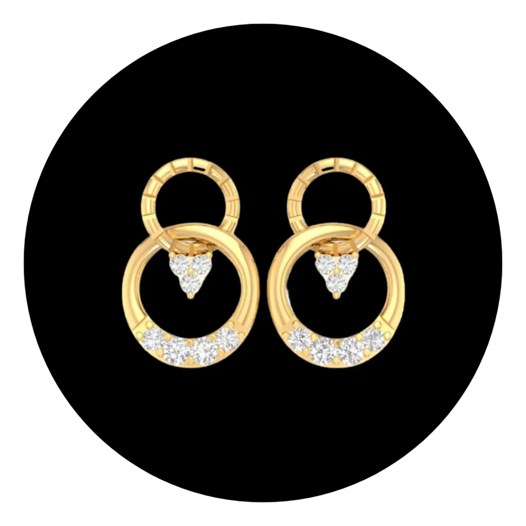 Diamond Earrings-Jewelled Gemz