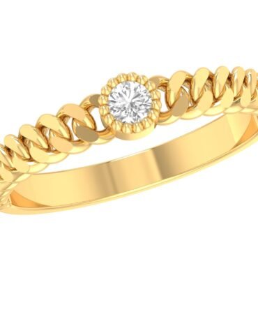 Braided Loop Diamond Ring