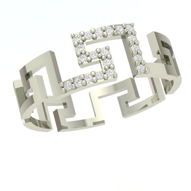 Mysterious Glittering Maze Diamond Ring