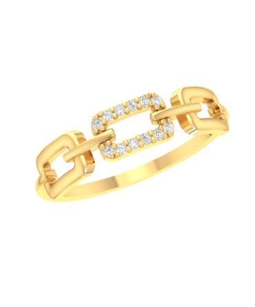 Linked Love Gold Diamond Ring