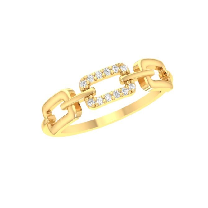 Linked Love Gold Diamond Ring
