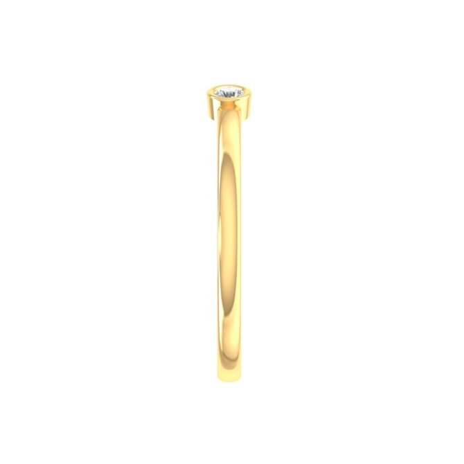 Minimalist Gold Diamond Ring - Image 4