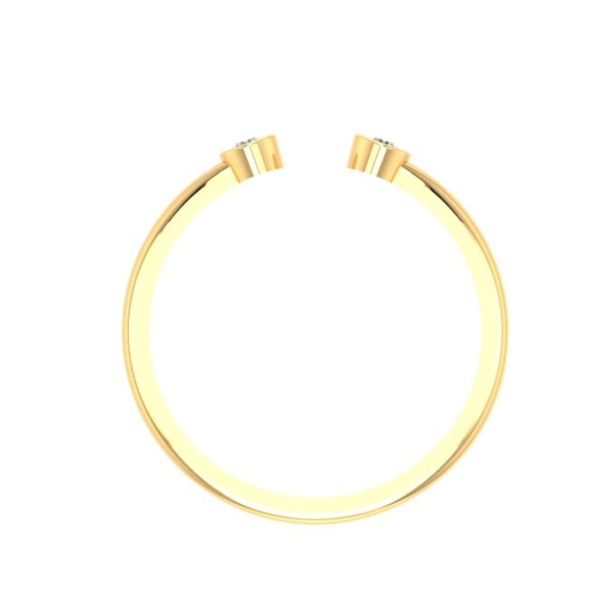 Minimalist Gold Diamond Ring - Image 3