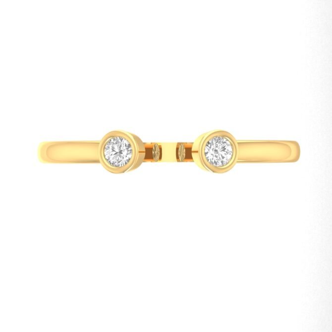 Minimalist Gold Diamond Ring - Image 2